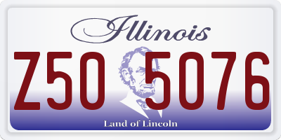 IL license plate Z505076
