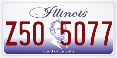 IL license plate Z505077