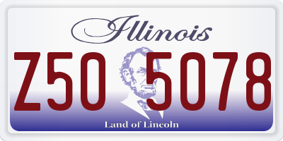 IL license plate Z505078
