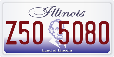 IL license plate Z505080