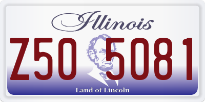 IL license plate Z505081