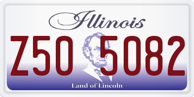 IL license plate Z505082