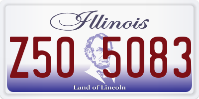 IL license plate Z505083