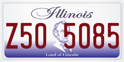 IL license plate Z505085