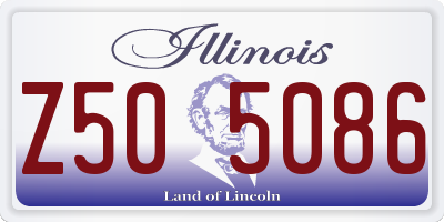 IL license plate Z505086