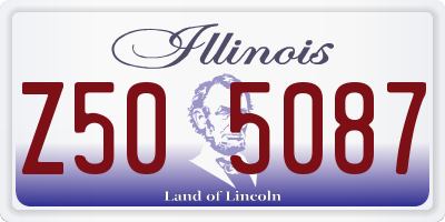 IL license plate Z505087
