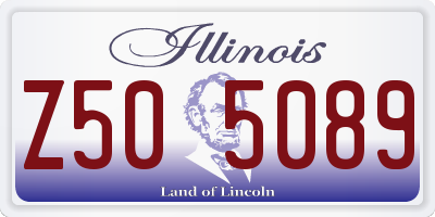 IL license plate Z505089