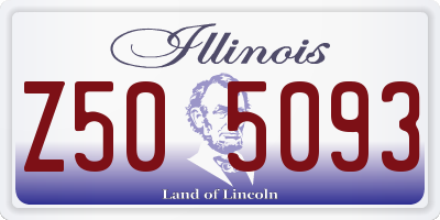 IL license plate Z505093