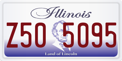 IL license plate Z505095