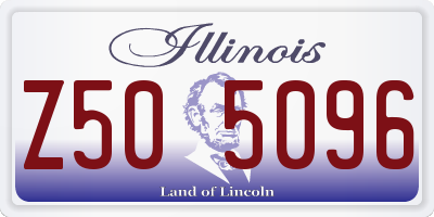 IL license plate Z505096