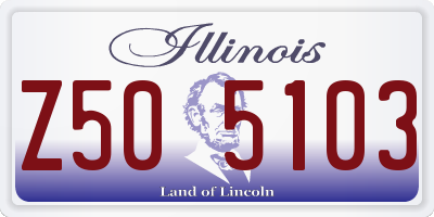 IL license plate Z505103
