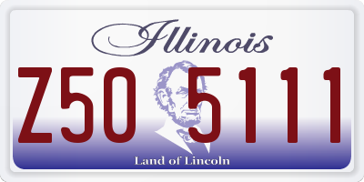 IL license plate Z505111