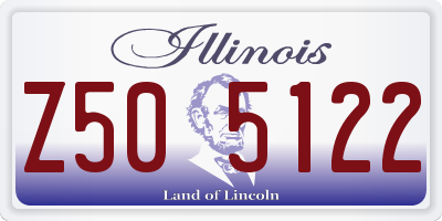 IL license plate Z505122