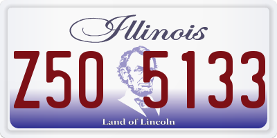 IL license plate Z505133
