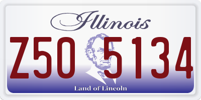 IL license plate Z505134