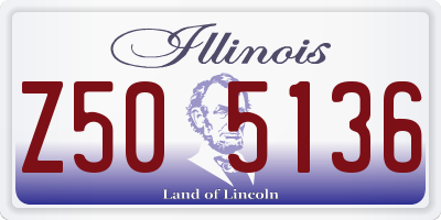 IL license plate Z505136