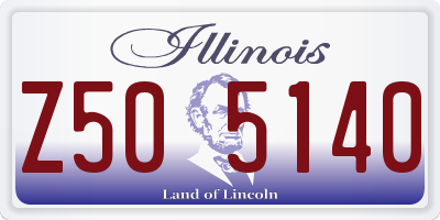 IL license plate Z505140