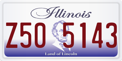 IL license plate Z505143