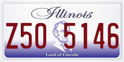 IL license plate Z505146