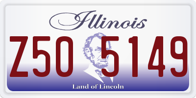 IL license plate Z505149