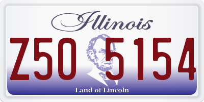 IL license plate Z505154