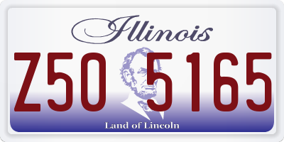 IL license plate Z505165