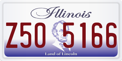 IL license plate Z505166