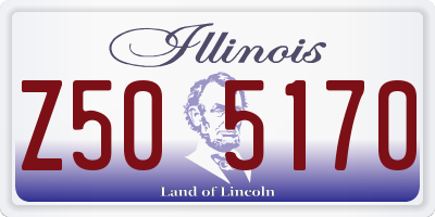 IL license plate Z505170