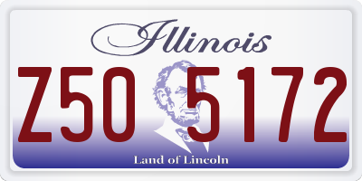 IL license plate Z505172