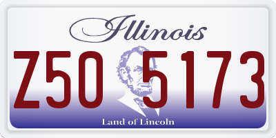 IL license plate Z505173
