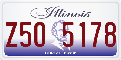 IL license plate Z505178