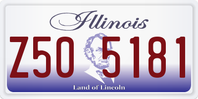 IL license plate Z505181