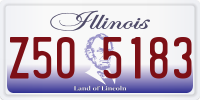 IL license plate Z505183