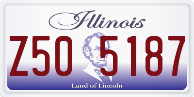 IL license plate Z505187