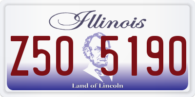 IL license plate Z505190