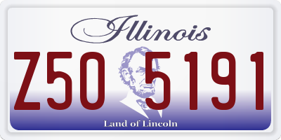 IL license plate Z505191