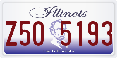 IL license plate Z505193