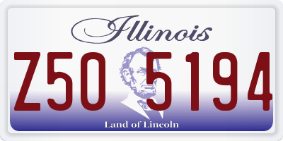IL license plate Z505194