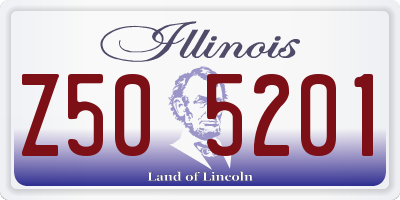 IL license plate Z505201