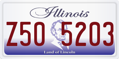 IL license plate Z505203