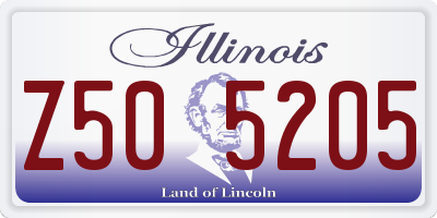 IL license plate Z505205