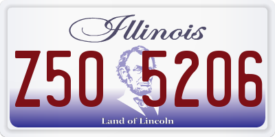 IL license plate Z505206