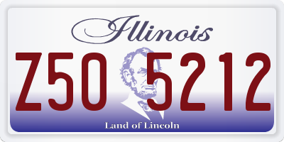 IL license plate Z505212