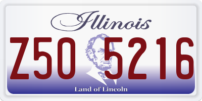 IL license plate Z505216