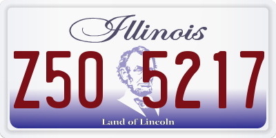 IL license plate Z505217