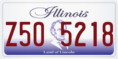 IL license plate Z505218