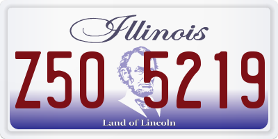 IL license plate Z505219