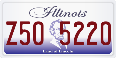 IL license plate Z505220