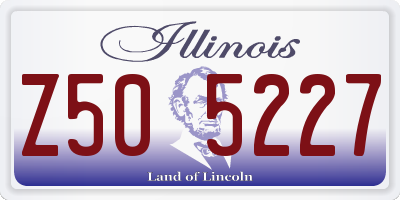 IL license plate Z505227