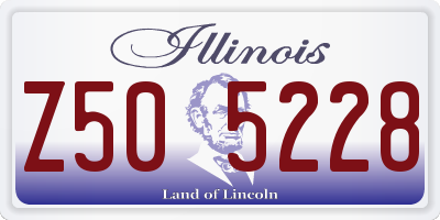 IL license plate Z505228